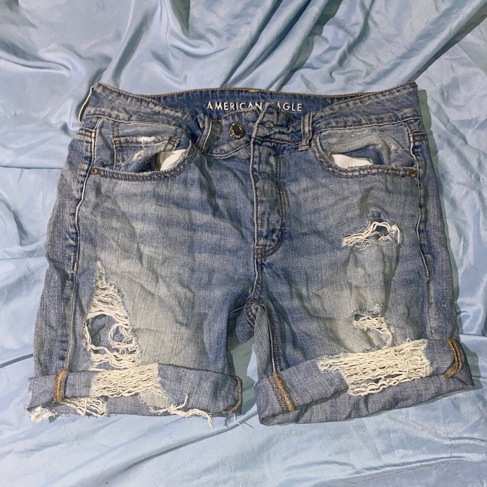 American Eagle Ripped Denim Shorts